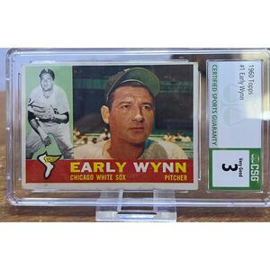 Vintage 1960 Topps Early Wynn CSG 3